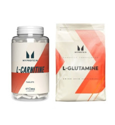 Набор "Энергия и выносливость" -  L-Carnitine 180 tabs плюс Glutamine 500г
