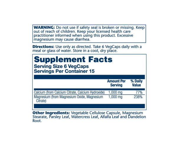 Calcium & Magnesium Citrate - 90 vcaps