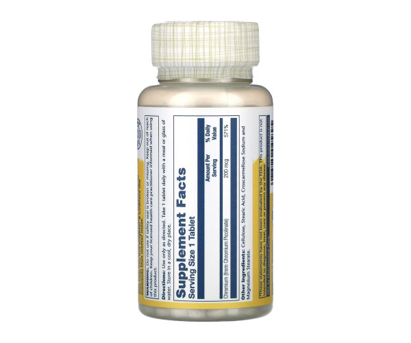 Chromium Picolinate 200mcg - 100 tabs