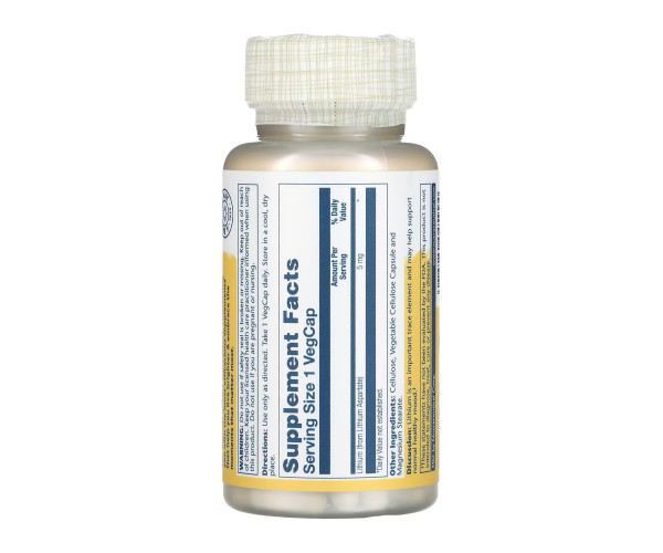 Lithium Aspartate 5mg - 100 vcaps