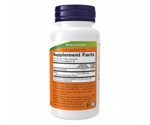 Valerian Root 500mg - 100 vcaps