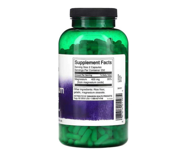 Magnesium Oxide 200mg - 500 caps