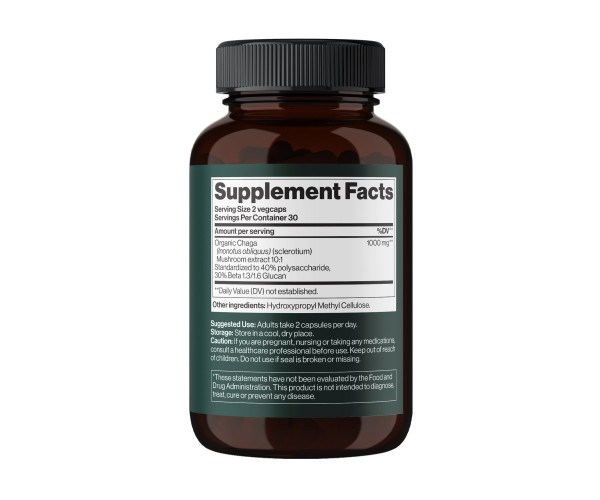 Chaga Mushroom 1000 mg - 60 vegcaps