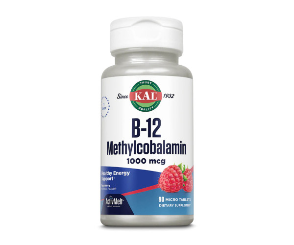 B-12 Methylcobalamin 1000 mcg - 90 tabs Raspberry