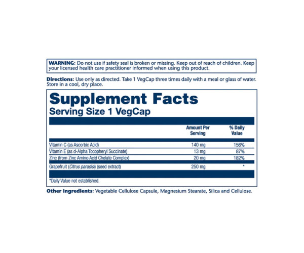 Grapefruit Seed Extract 250mg - 60 vcaps