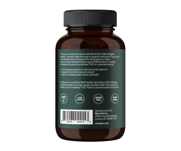 CBD Isolate 1500 mg - 60 softgels