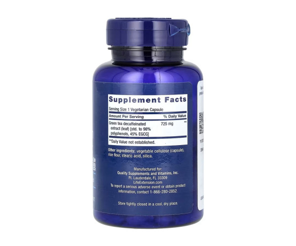 Decaffeinated Mega Green Tea Extract - 100 vcaps