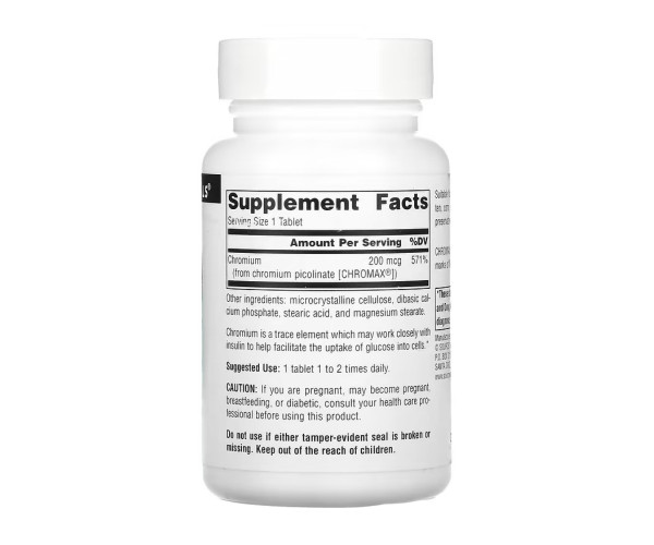 Chromium Picolinate 200 mcg, Yeast Free - 240 tabs