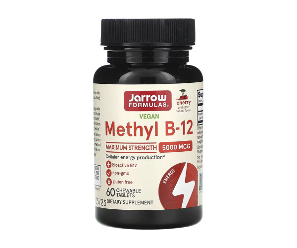 Methyl B-12 Methylcobalamin 5000mcg - 60 chewable tabs Cherry