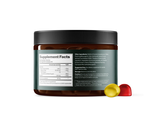 CBD Gummies Full Spectrum 750 mg Cherry & Banana - 30 gummies