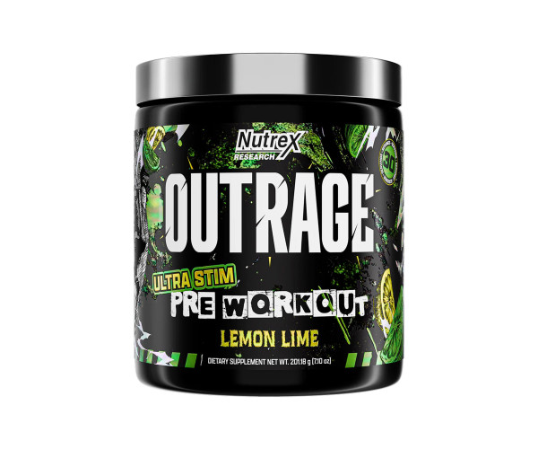 Outrage High‑Stim Pre‑Workout - 30 servings Lemon Lime