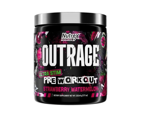 Outrage High‑Stim Pre‑Workout - 30 servings Strawberry Watermelon