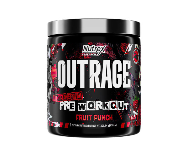 Outrage High‑Stim Pre‑Workout - 30 servings Fruit Punch