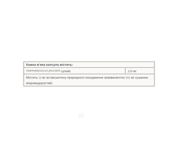 Astaxanthin 12mg - 60 softgels