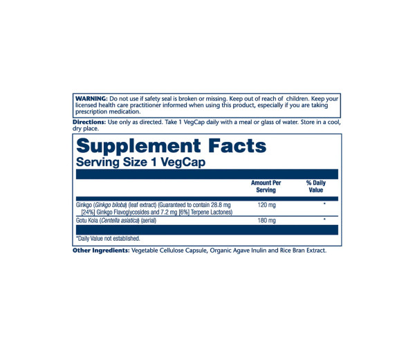 Ginkgo Biloba Extract One 120mg - 30 vcaps