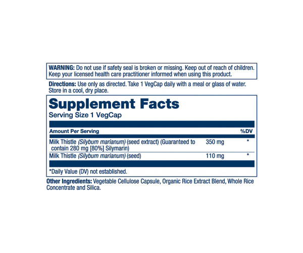 Milk Thistle Seed Extract One 350mg - 30 vcaps