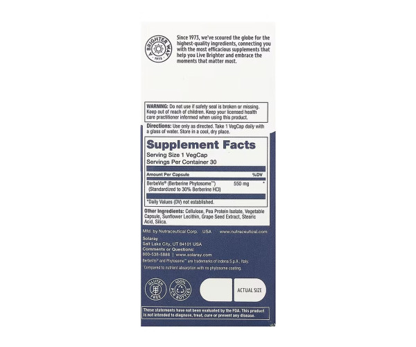 Prossorb Berberine 9x - 30 vcaps