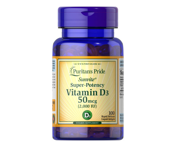 Vitamin D3 50 mcg 2000 - 100 caps