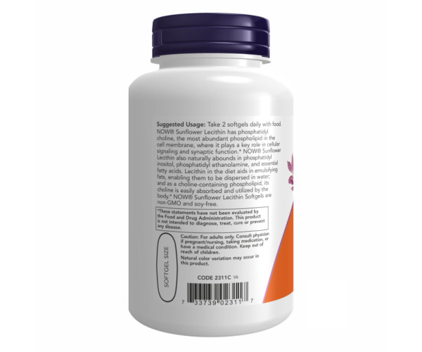 Sunflower Lecithin 1200 mg - 100 sgels