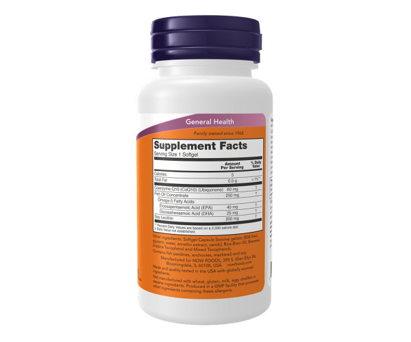 CoQ10 60mg + Fish Oil - 60 sgels