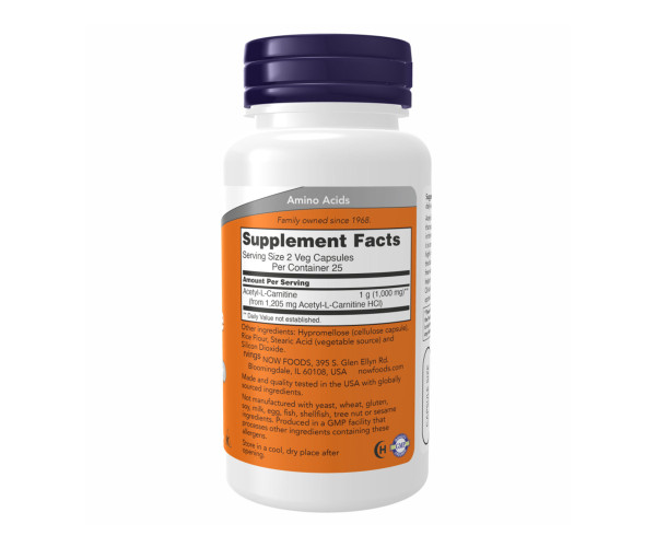 Acetyl L-Carnitine 500mg - 100 vcaps