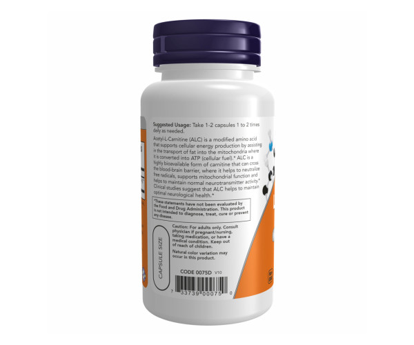 Acetyl L-Carnitine 500mg - 100 vcaps