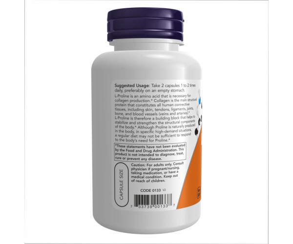 L-Proline 500mg - 120 vcaps