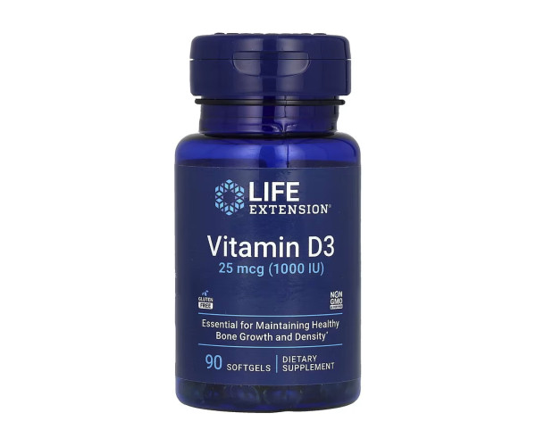 Vitamin D3 25 mcg (1000 IU) - 90 softgels
