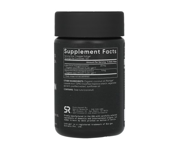 Lutein + Zeaxanthin 20mg - 120 veggie softgels