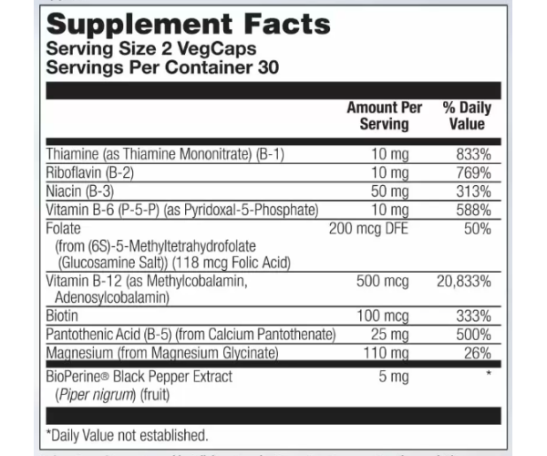 Stress B Magnesium Glycinate - 60 vcaps