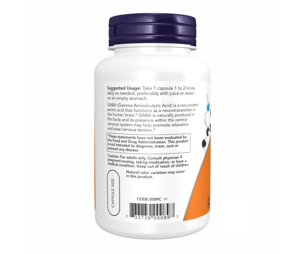 GABA 750mg - 100 vcaps