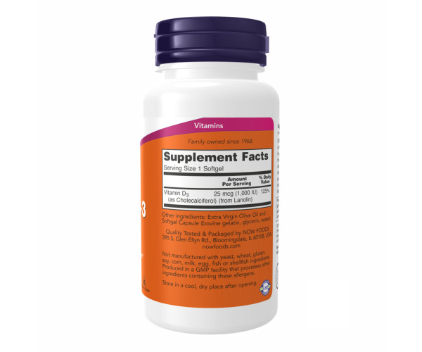 VIT D-3 1000 IU - 180 sgels