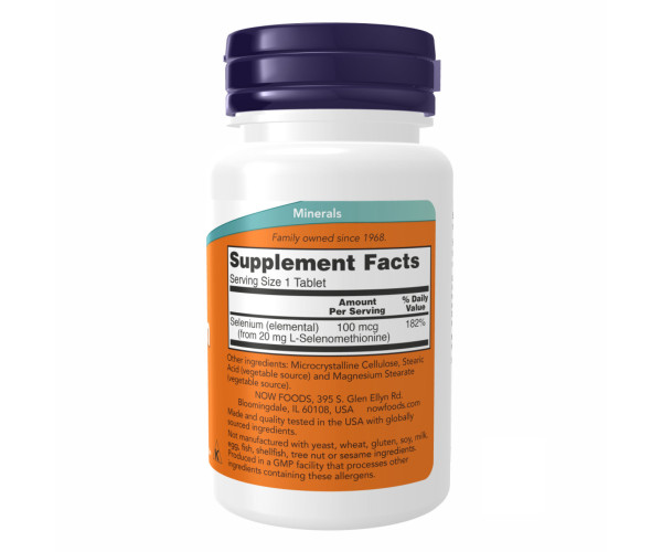 Selenium 100 mcg - 100 tabs