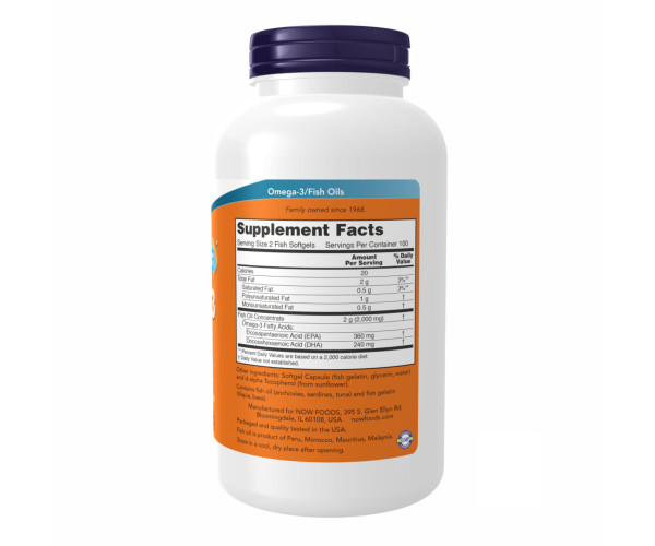 Omega-3 FO 1000mg 180/120 Fish Gelatin - 200 sgels