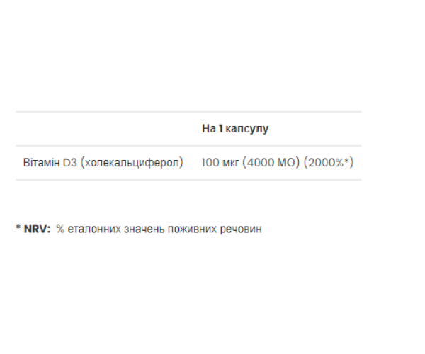 Vitamin D3 4000IU - 120 softgels