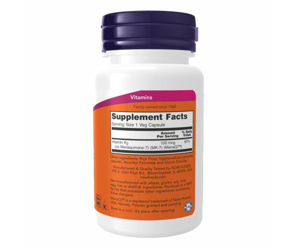 Vitamin K-2 (MK7) 100 mcg - 120 vcaps