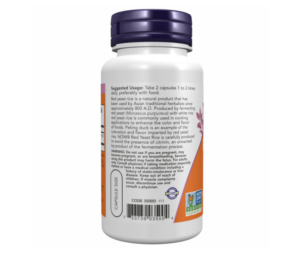 Red Yeast Rice 600mg - 60 vcaps