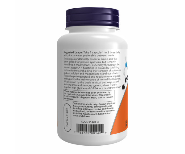 Taurine 1000mg - 250 vcaps