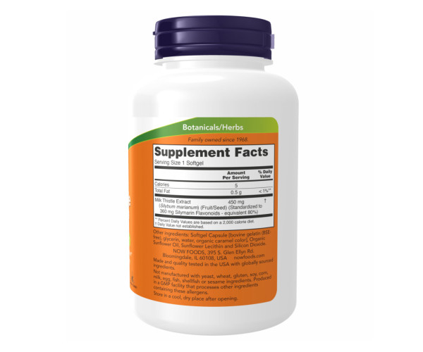 Silymarin Milk Thistle 450mg - 120 sgels