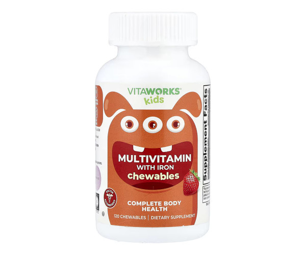 VitaWorks Kids Multivitamin with Iron - 120 chewables