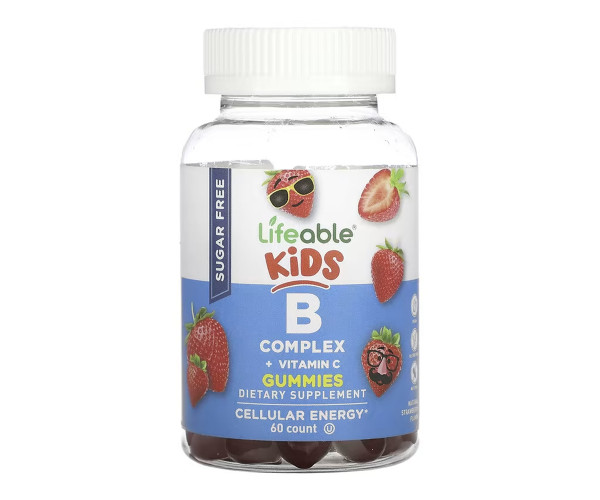 B Complex + Vitamin C Kids Sugar Free - 60 gummies