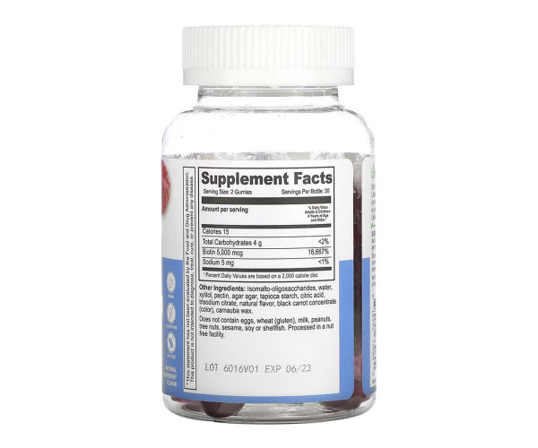 Biotin 5,000mcg Kids Sugar Free - 60 gummies