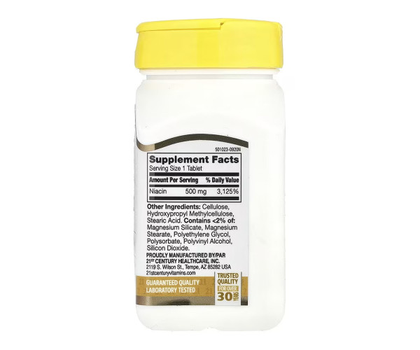 Niacin 500 mg - 100 tabs