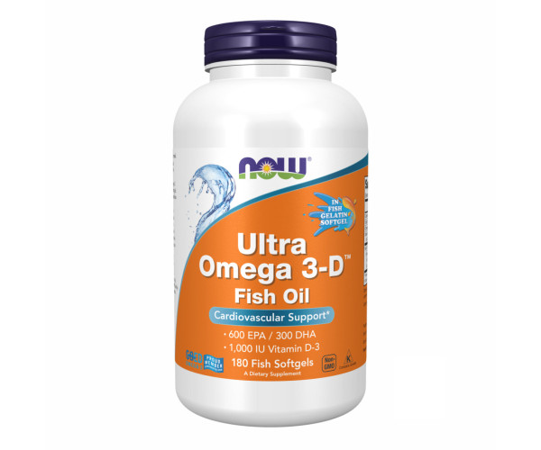 Ultra Omega 3-D™ Fish Oil - 180 Fish Softgels (Пошкоджена банка)