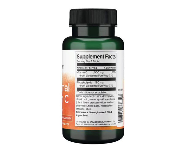 Liposomal Vitamin C - High Bioavailability 1000 mg - 60 tabs