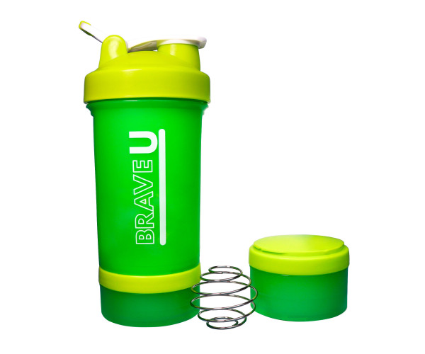 Shaker with containers 3 in 1 - 600ml Light green