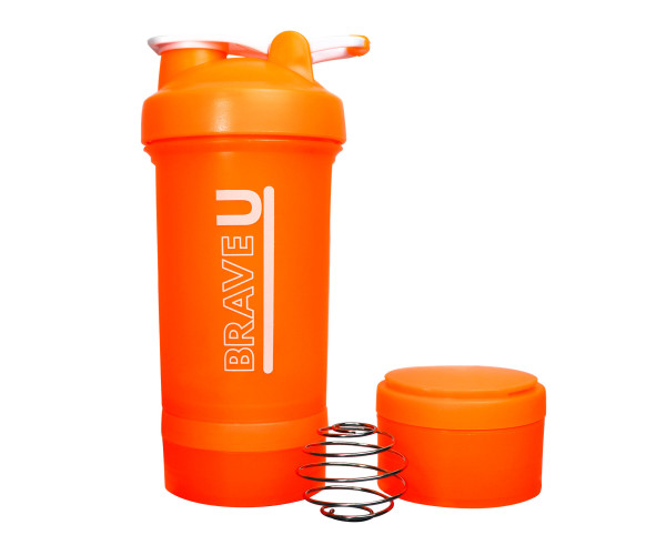 Shaker with containers 3 in 1 - 600ml Orange