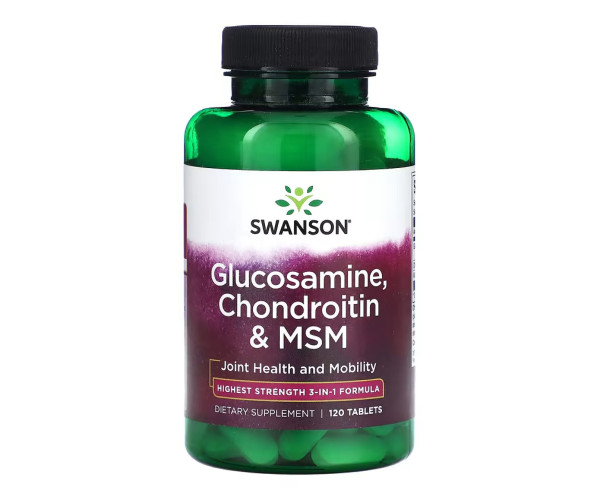 Glucosamine, Chondroitin & Msm Highest Strength3-in-1 Formula - 120 tabs
