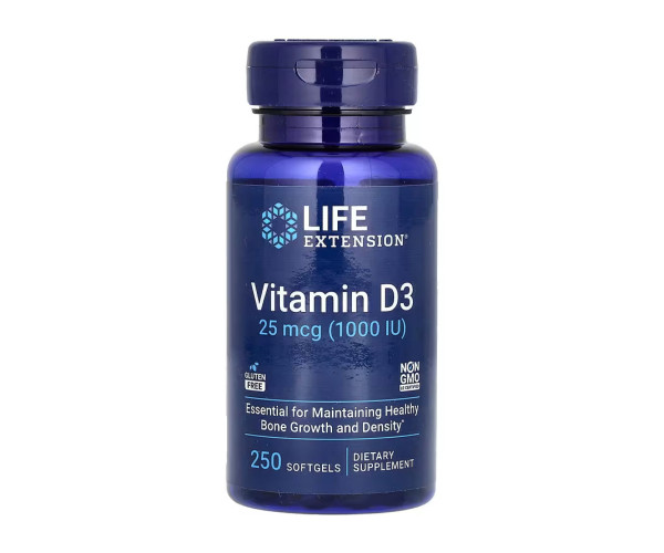 Vitamin D3 25 mcg (1000 IU) - 250 softgels