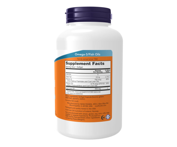 Cod Liver Oil 650mg - 250 sgels